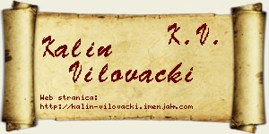 Kalin Vilovački vizit kartica